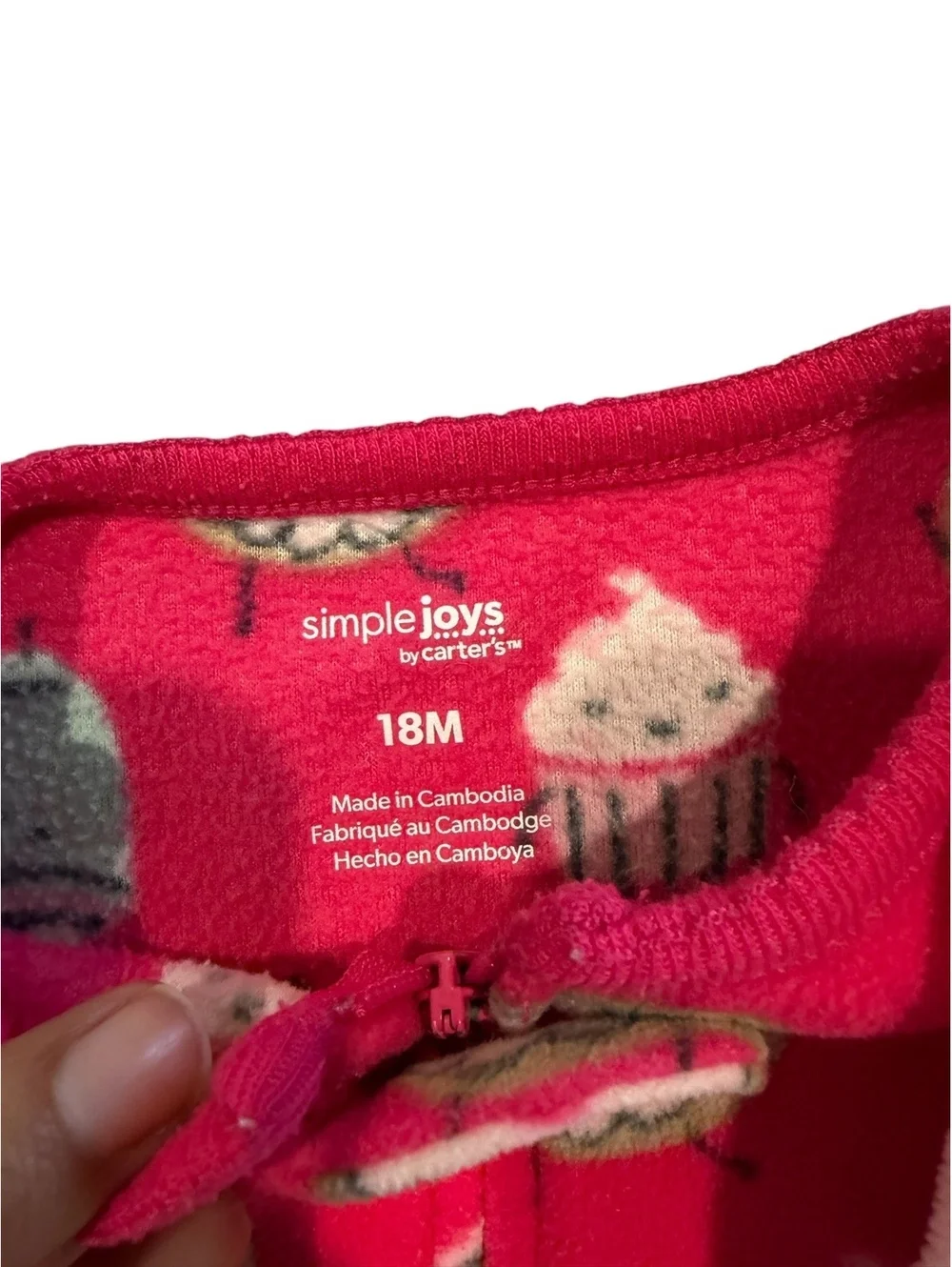 Set of 3 Simple Joys by Carter's 18M Fleece Footed Pajamas for Toddler Girls